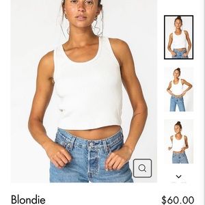 perfectwhitetee XS ribbed white tank (NOT SEE THROUGH!!)